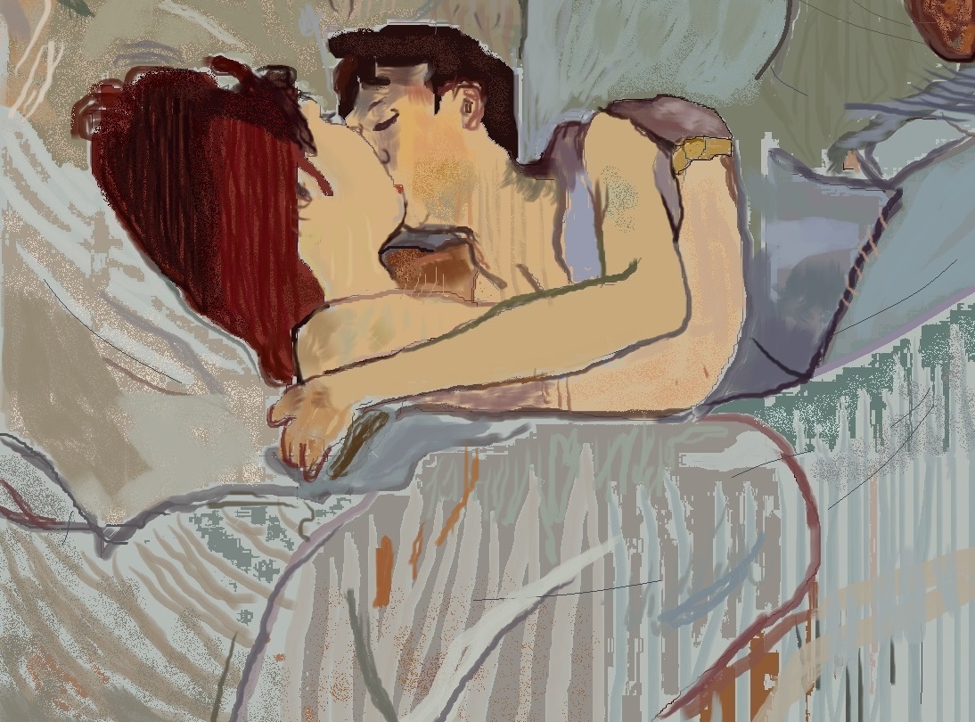 le baiser dans le lit